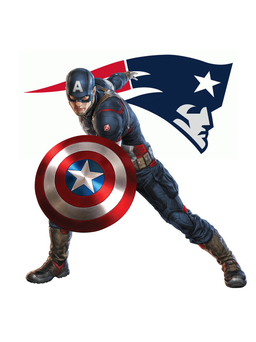 New England Patriots Captain America Logo vinyl decal